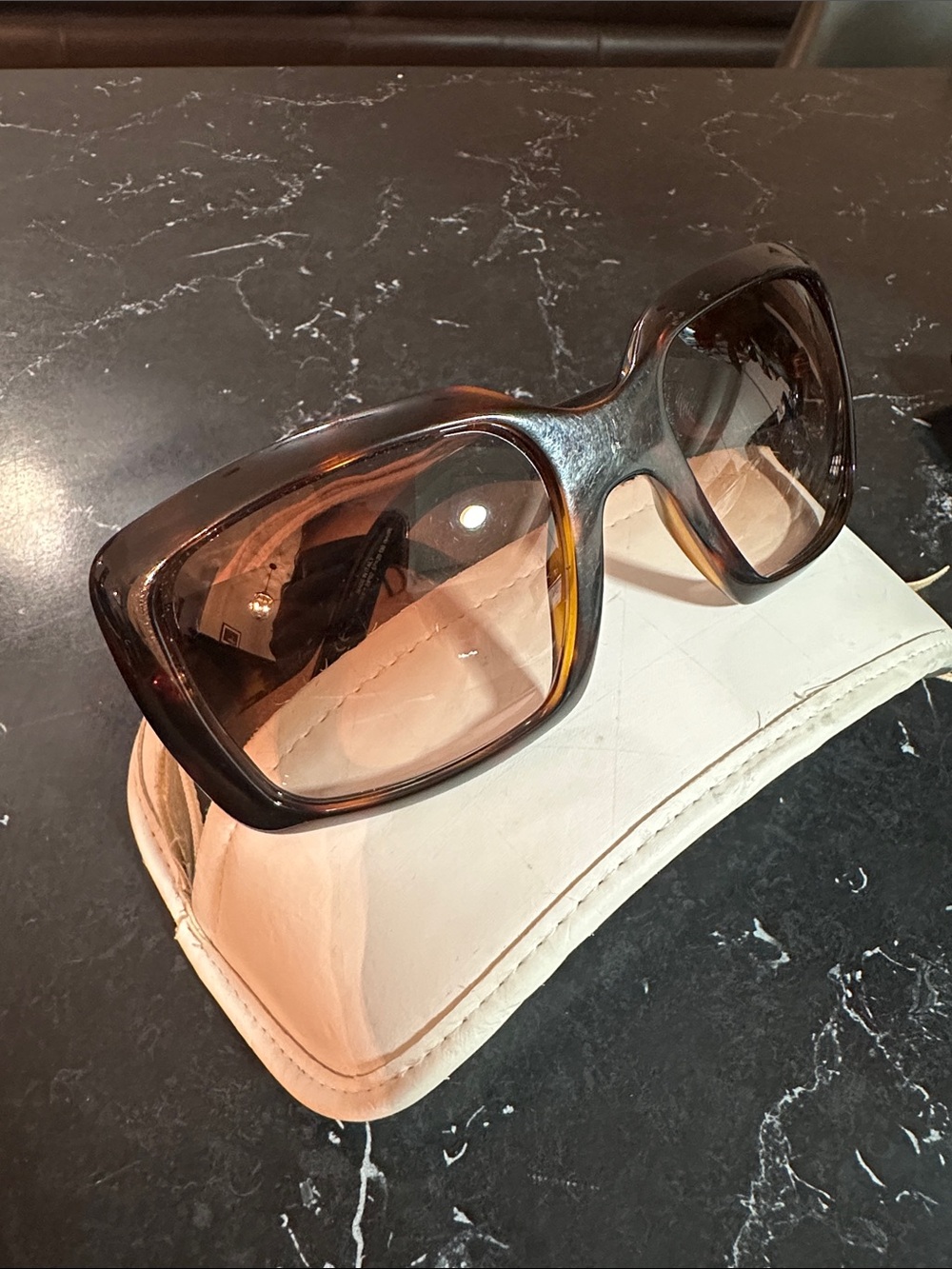 Christian Dior Tortoiseshell Square Sunglasses - Picture 2 of 12